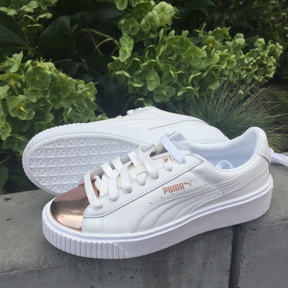 [Puma] Basket Platform Rose Gold Toe (7.5) NEW